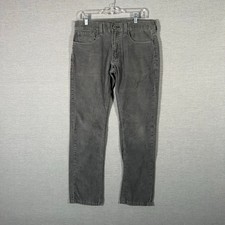 Levis 511 Pants Mens 32x30 Gray Straight Leg Corduroy Chino Cords Pants