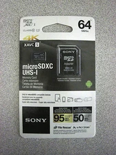Sony 64G micro XAVC S 4K Ultra HD best SD card for RX0 II AS200V AS100V action