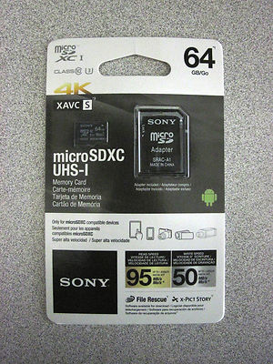 Sony 64G micro XAVC S 4K Ultra HD best SD card for HDR X1000 Sony 64G micro XAVC S 4K Ultra HD best SD card for HDR X1000