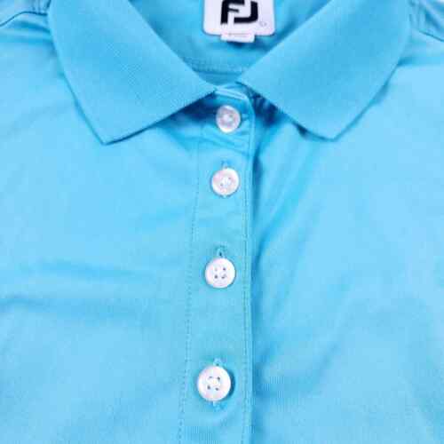 FootJoy FJ Womens Blue Polo Short Sleeve PR Golf Logo Shirt - Picture 1 of 8