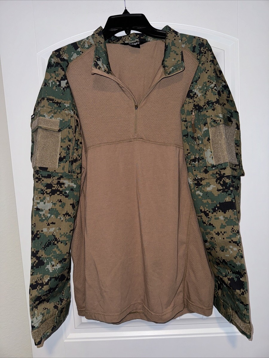 CQR Men's Combat Shirt MARSOC 1/4 Zip Long Sleeve Military CQR Men's Combat Shirt MARSOC 1/4 Zip Long Sleeve Military