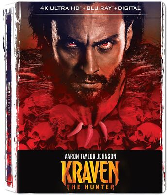 Steelbook Kraven The Hunter (4K UHD + Blu-ray + Digital) PREORDER SHIP 3/4/2025