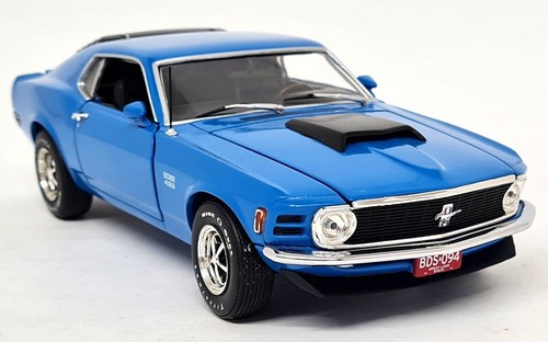 1st Gear 1/25 - Ford Mustang Boss 429 1970 Blue Diecast Scale Model Car
