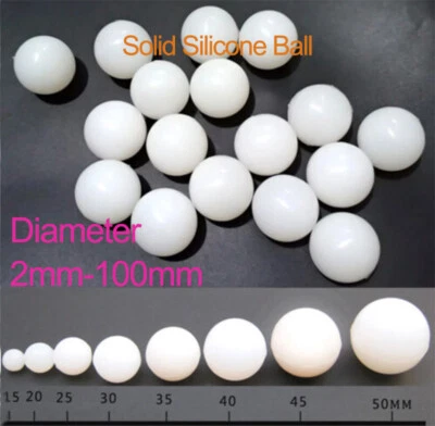 Weiße feste Silikon Balls hüpfende hüpfende Silica Gel Kugels Durchmesser2-100mm - Bild 1 von 4