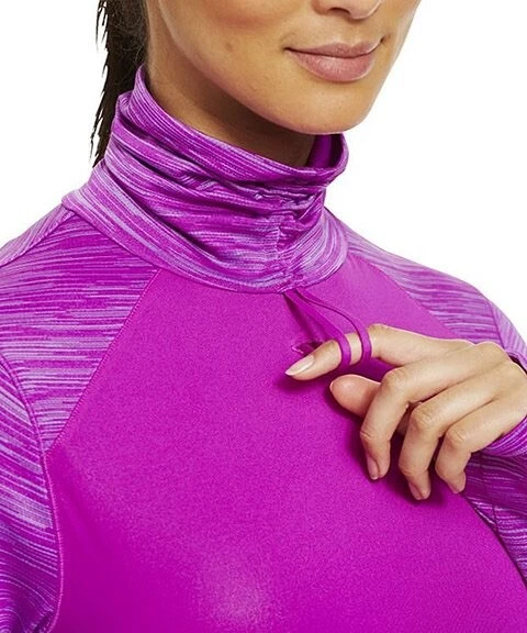 Under Armour Strobe Run Wind Turtleneck Top Pre-Owned Purple Women's Size  Large