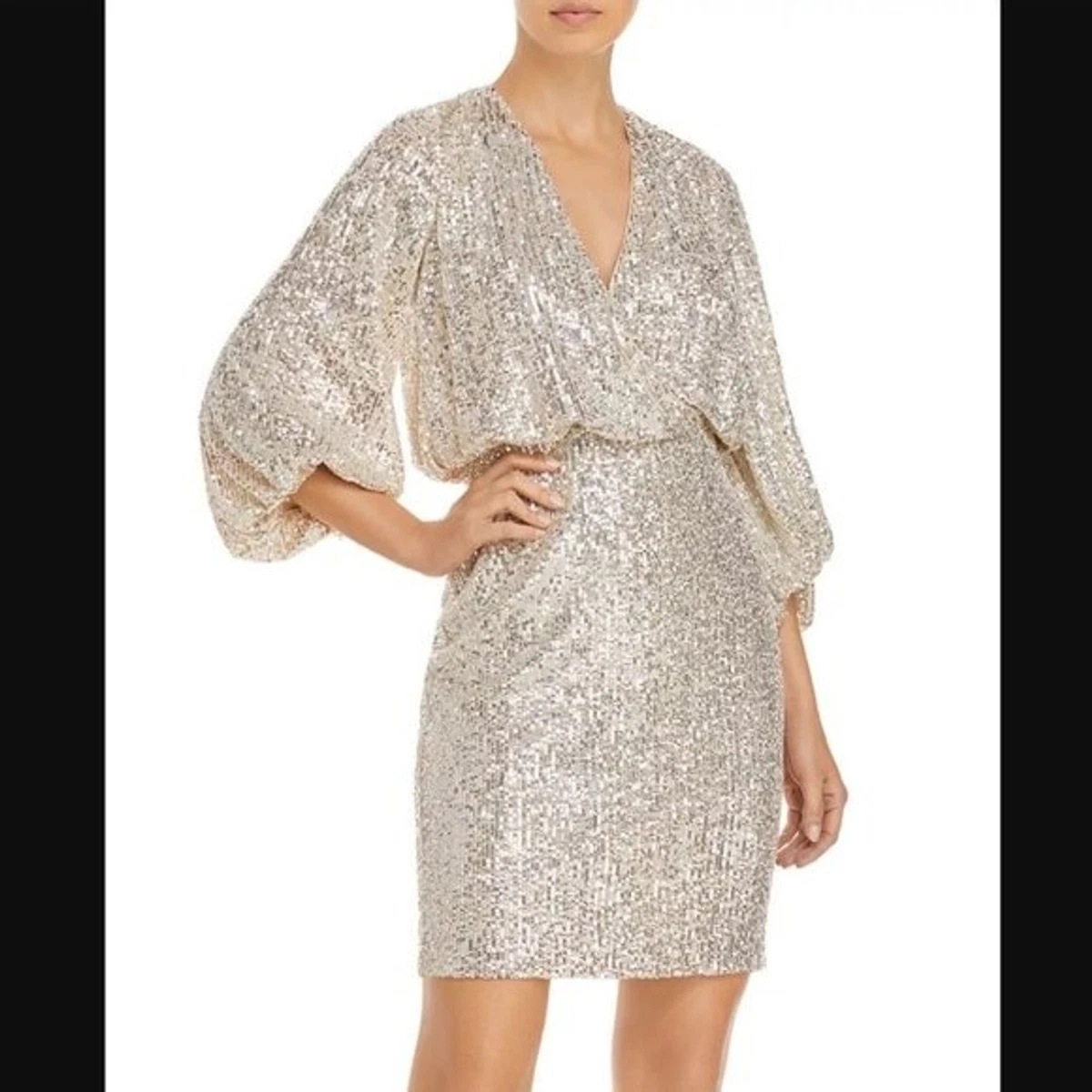 Eliza j top silver dress