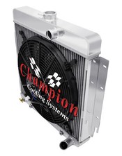Ar Champion 2 Row All Aluminum Radiator W 16 Fan For 1964 Dodge Dart L6 Engine