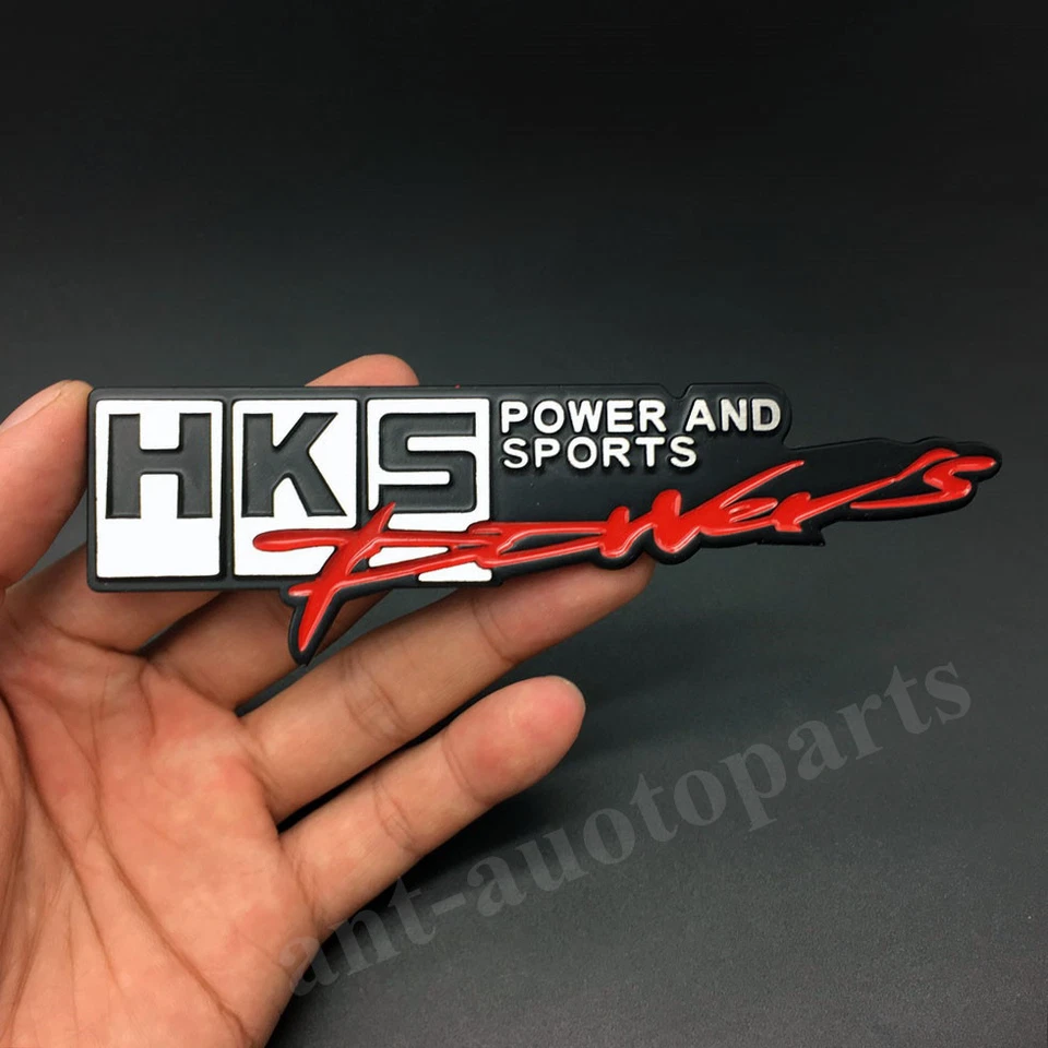 2x HKS Power Sports Car Trunk Tailgate Rear Emblem Badge Decal Sticker JDM - Image 4 of 4
