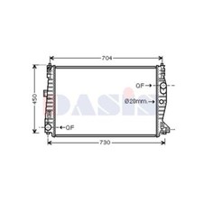 Radiatore Acqua Radiatore Motore per Alfa Romeo 159 Sportwagon 939 2.0 Jtdm 939