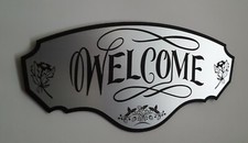 WELCOME Sign 4.5"x 9" Indoor/ Outdoor/ Engraved Signs Home Decor Wall Art Signs