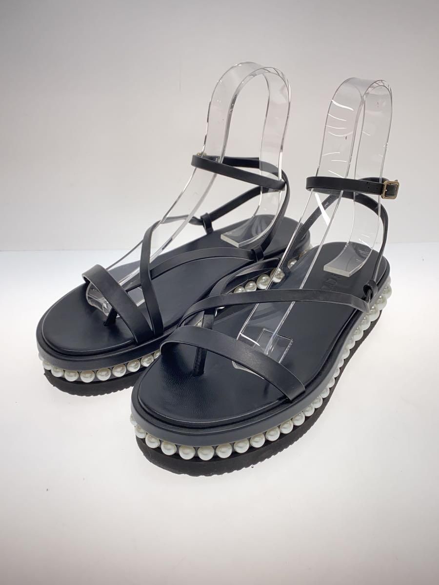 JIMMY CHOO フラット＆ハレリナシュス ザ ジェリー |クリスタル付き ブラック ジェリーバレリーナ