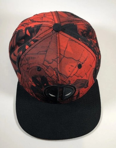 Sombrero ajustable Deadpool Marvel Snapback negro y rojo - Imagen 6 de 9