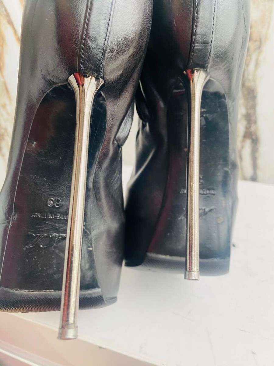 Nando Muzi Women Leather Boots Italian Shoes Heels Size 39 | eBay