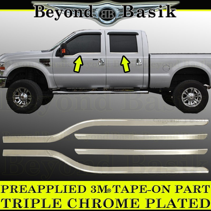 Torox Chrome Window Sill Covers For Ford F250-F550 Super Duty Crew Cab (1999-2016)