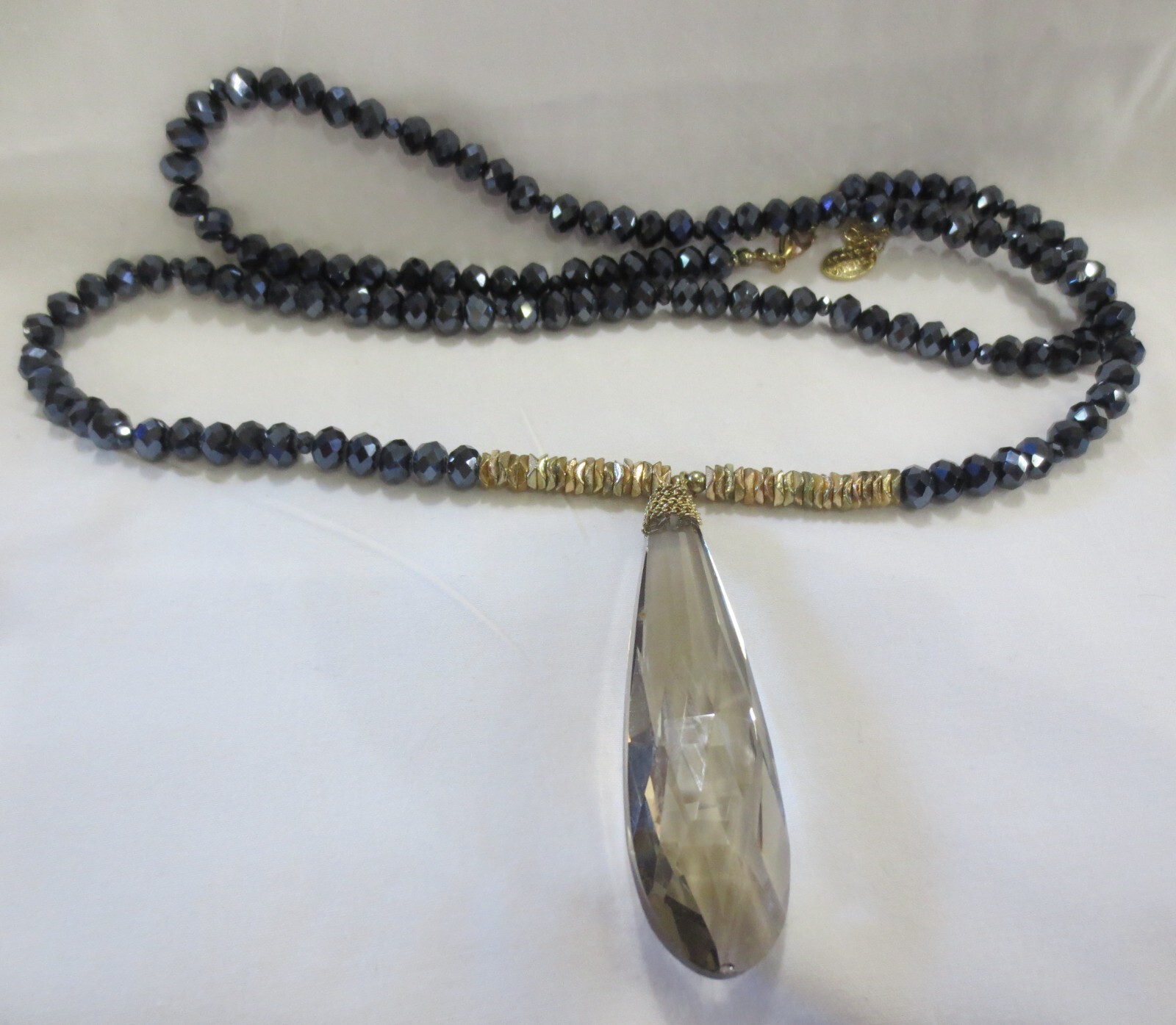 Stella & Ruby Black AB beaded statement necklace … - image 1