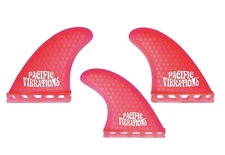 Pacific Vibrations Surfboard  Tri Fins Slater Template Medium Fits Futures Pink