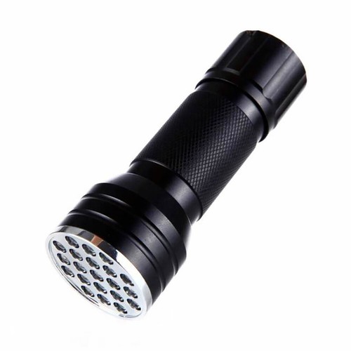 UV Taschenlampe Schwarzlicht Taschenlicht 395nm Bernstein Handlampe 21 LED - Bild 10 von 13