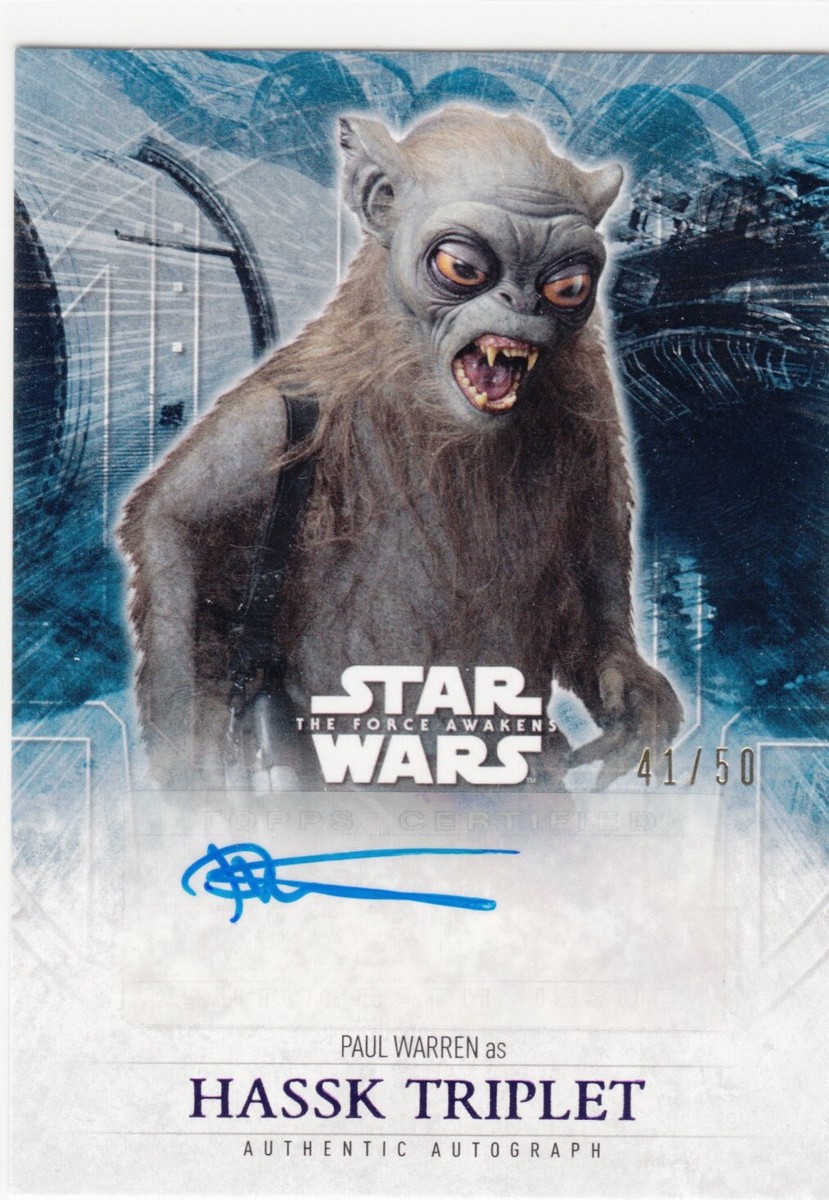 Topps Star Wars Force Awakens Series 2 Auto Paul Warren as