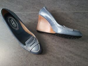 Tod S Wedges Blau Damenschuhe Gr 37 Pumps Leder Ebay