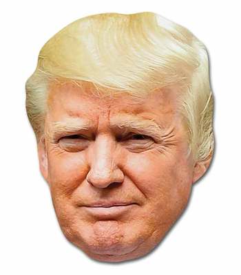 USA Präsident Donald Trump 2D Karte Party Gesichtsmaske schick verkleiden Politiker  