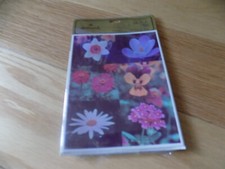 Vintage Hallmark Flower Seals Stickers Garden Wild Flowers Sealed 4 Sheets NIP