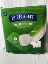 Medline FitRight Adult Optifit Briefs. 20 Pack. Extra. Size M 32- 44