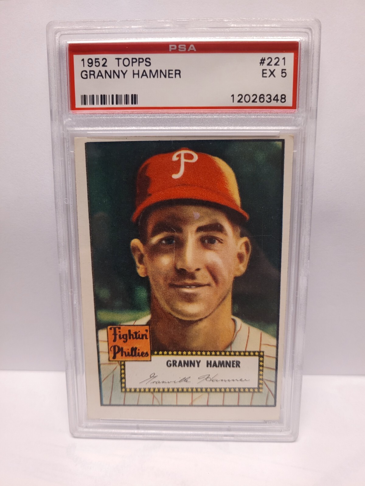 1952 Topps Granny Hamner PSA Graded  EX 5  Philadelphia Phillies #221