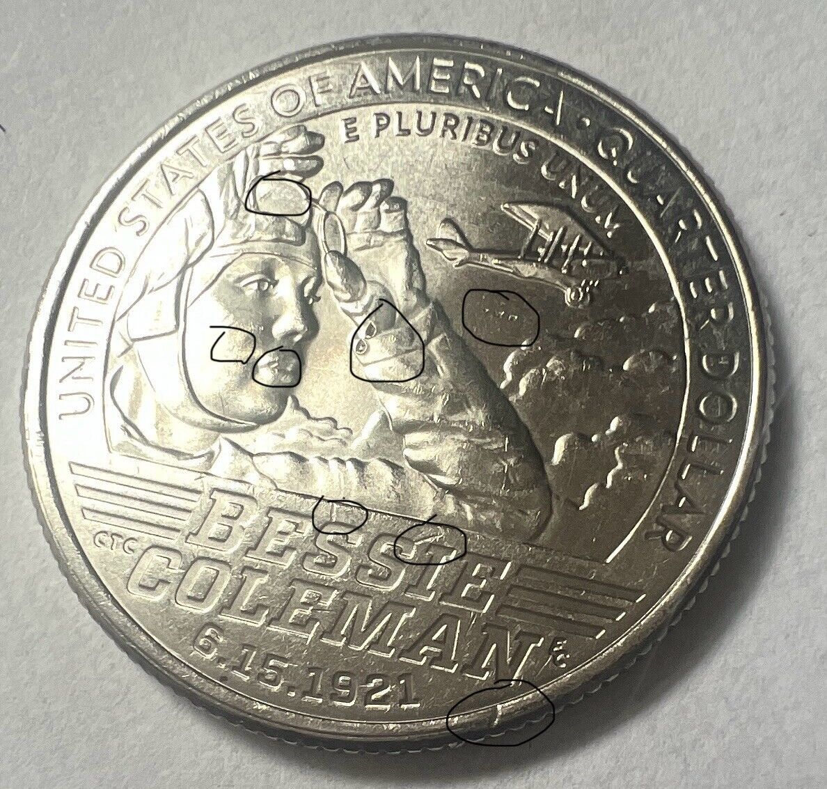 2023-P Bessie Coleman quarter multiple Errors | eBay 2023-P Bessie Coleman quarter multiple Errors | eBay