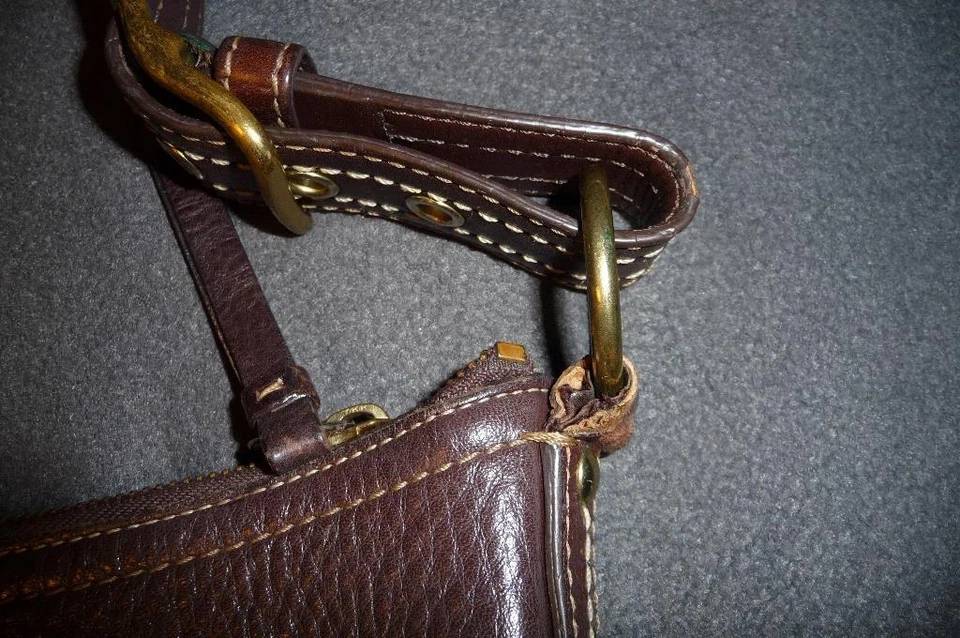 Cartera Convertible COACH Patchwork ~ $269 Edición Limitada Firma Cuero Marrón Gamuza Foto 4 de 4