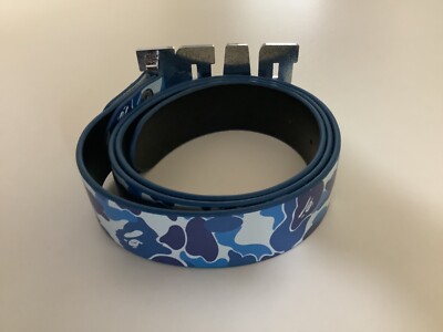 小物 A BATHING APE BAPESTA CAMO LEATHER BELT Authentic a bathing ape bape abc camo leather belt blue L new | eBay