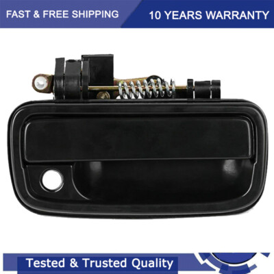 Pair Of Black Front Left & Right Exterior Door Handles For 1995-2004 Toyota Tacoma - Direct Fit, Textured Plastic