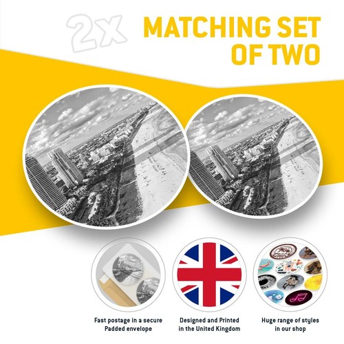 2 x Vinyl Stickers 25cm (bw) - Miami Beach Florida America US #35367 - Afbeelding 2 van 8