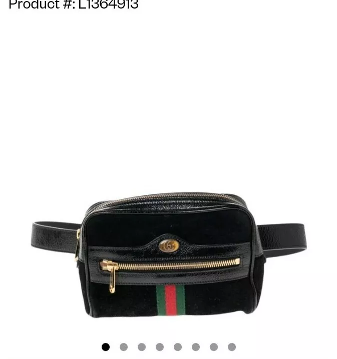 Gucci Ophidia Black Suede Belt Bag