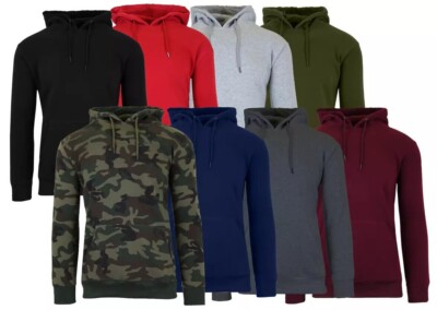 Men's Basic-Fit Fleece Pullover Hoodie Sweater ( SIZES S-2XL ) NWT Free Shipping