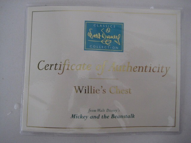 WDCC WILLIES CHEST BOX KEY SPOOL MICKEY AND THE BEANSTALK ACCESSORY TREASURE