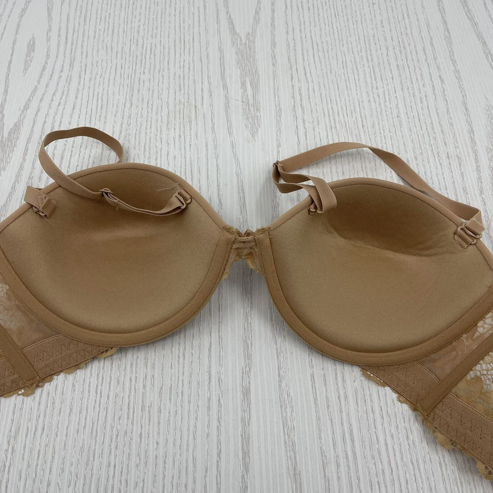 Sujetador Xhilaration Convertible Sin Tirantes Tostado Talla 36C Encaje Banda Trasera Con Aros Pushup Foto 3 de 4