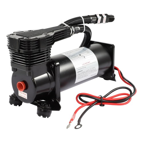 Single Stealth Black Air Compressor For Air Suspension 12V 200 PSI Kit - Imagen 7 de 9