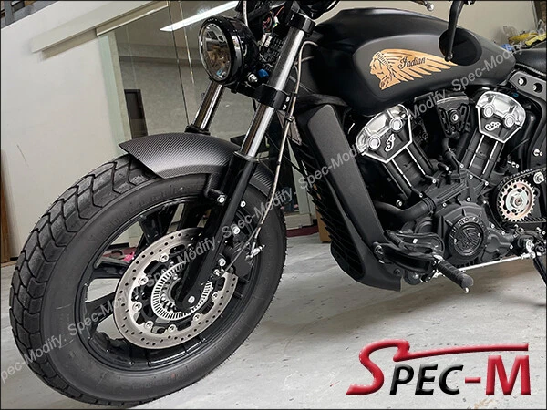 JPM MATE CF FIBRA DE CARBONO ESTILO OE GUARDABARROS DELANTERO PARA INDIAN SCOUT 2015-2021 Foto 3 de 3