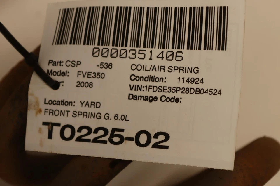 1992-2019 FORD VAN ECOLINE E350 SD FRONT SUSPENSION COIL SPRING OEM - Image 4 of 4