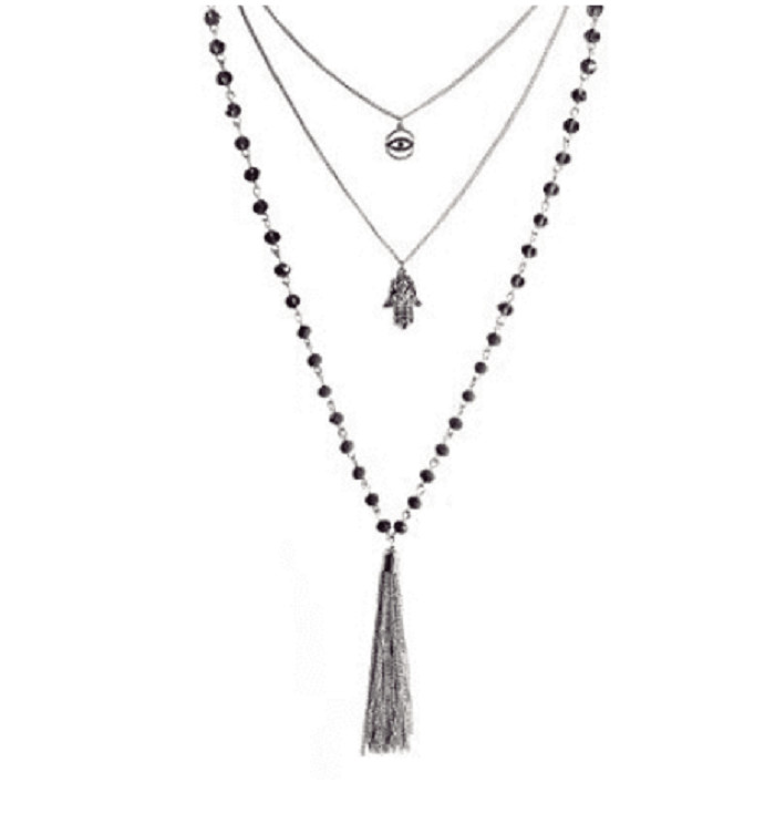 Женское многослойное ожерелье с кисточками Inspired Life Womens 26-дюймового серебристого цвета