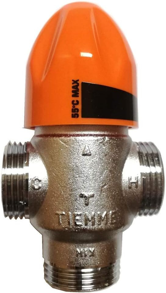 MISCELATORE TERMOSTATICO  30° - 55° SOLARE TIEMME 1" 4700188  4738SUN