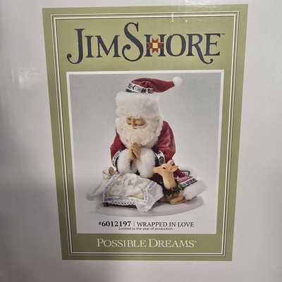 Possible Dreams Jim Shore Santa Praying over Baby Jesus Figurine 6012197