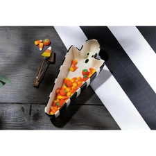 Mud Pie H5 Halloween Glow in the Dark Ghost Sweets Dish and Tongs Set 41860120