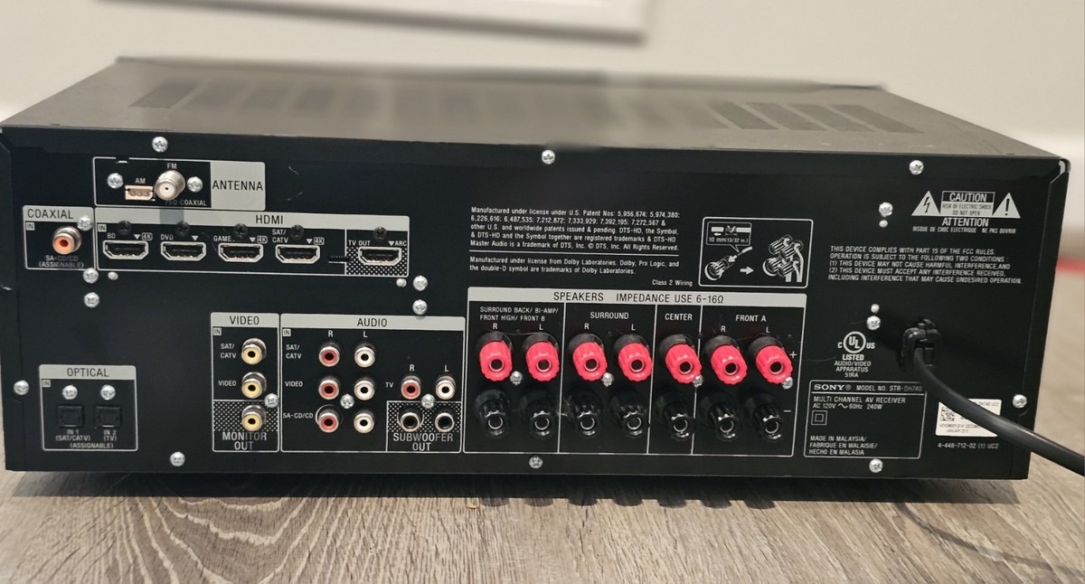 Sony STR STR-DH740 7.2 Channel 145 Watt Receiver for sale online