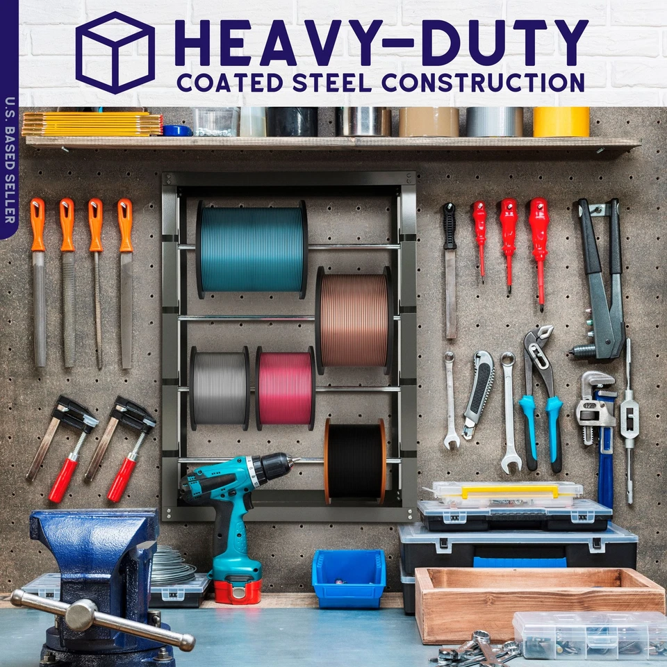 Soporte de carrete de alambre eléctrico BISupply cinta grande o estante de cable automotriz Foto 3 de 4