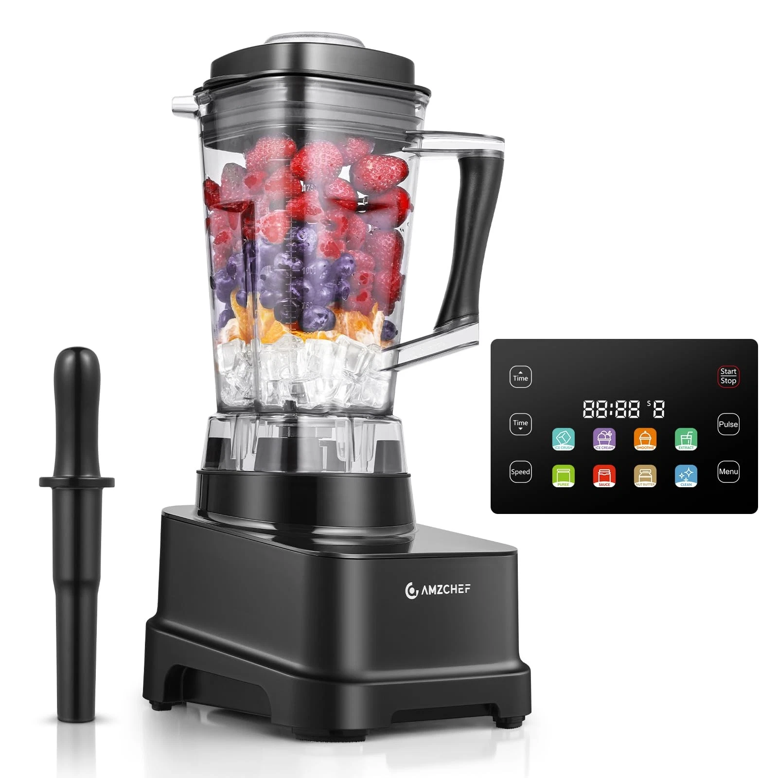 AMZCHEF 8-IN-1 Professional Blender 2000 W, 68 oz, Timer, XL-05 - Scratch & Dent
Opens in a new wind