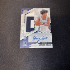 2024-25 Panini Mosaic Jaylen Wells RC Patch Auto White Prizm /25