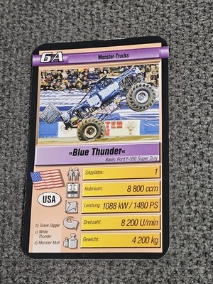 Blue Thunder - Monster Truck  - Einzelkarte - Quartett  (9E)