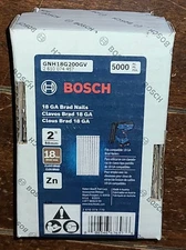 Bosch 5000pc 2" 18 GA Brad Nails (Fits 18 GA Brad Nailers) #GNH18G200GV