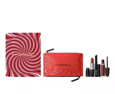 NEU UND VERPACKT Mac HYPNOTISING HOLIDAY BESTGEHÜTETES GEHEIMNIS LIPPENSET: CHILI SET